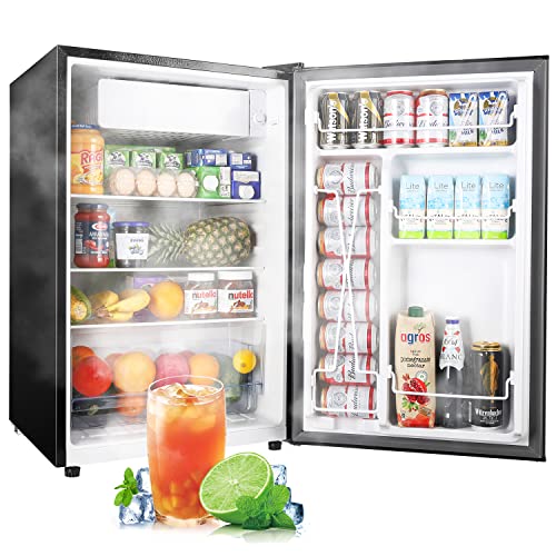 Upstreman 4.5 Cu.Ft Mini Fridge with Freezer, Single Door Small Refrigerator