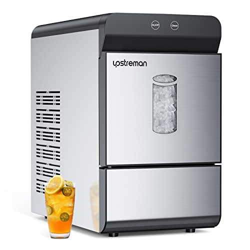 Upstreman X90 Nugget Ice Maker - Stainless Steel, Self-Cleaning, 33Lbs/Day