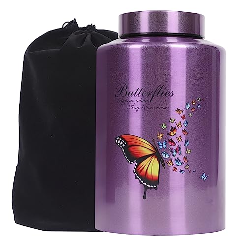 Purple Butterfly Urn for Mom: Beautiful Cremation Urn for Ashes