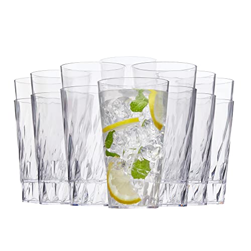US Acrylic Palmetto 20oz Plastic Stackable Water Tumblers - Set of 16 Cups