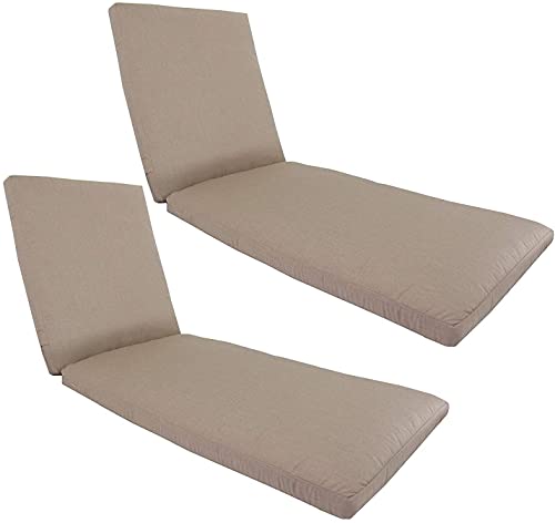 USA Outdoor Patio Chaise Lounge Cushion (2-Pack)