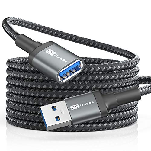AINOPE USB Extender USB Extension Cable, (2 Pack,6.6FT) USB 3.0
