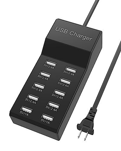 USB Charging Station 10 Port Charger Block