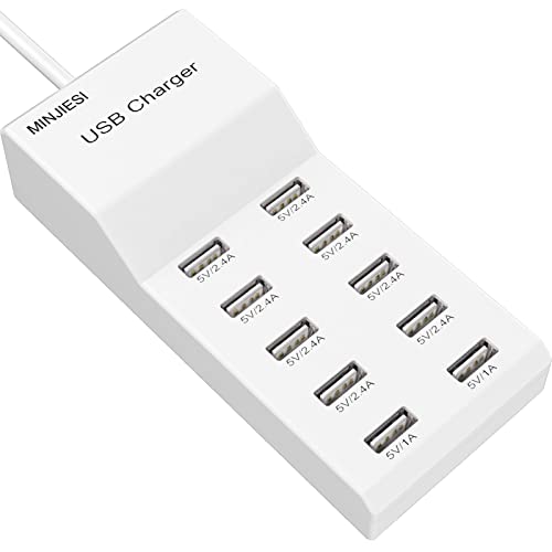 USB Charging Station 10-Port Multi-Device Charger