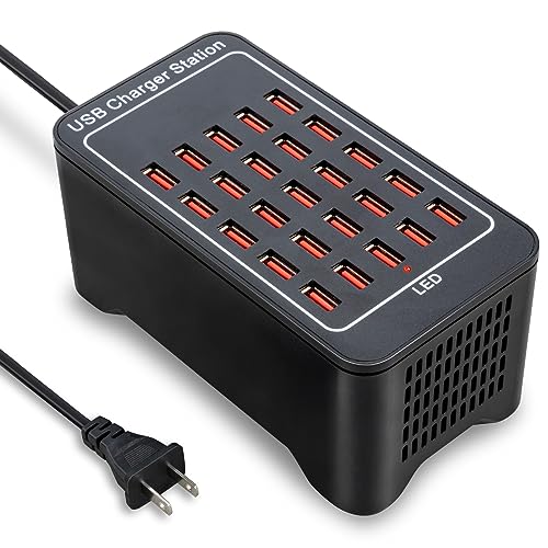 USB Charging Station - 25 Port, Rapid Charger for Multiple Devices