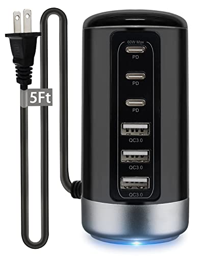 USB & Type C Tower Fast Charging Station