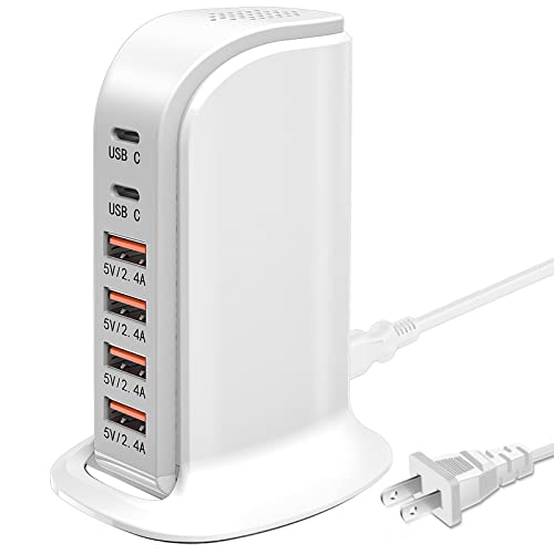USB Wall Charger Multiport Tower RISWOJOR