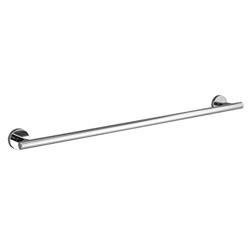 24-Inch Polished Chrome Towel Bar in Stainless Steel for Modern Bathroom Decor