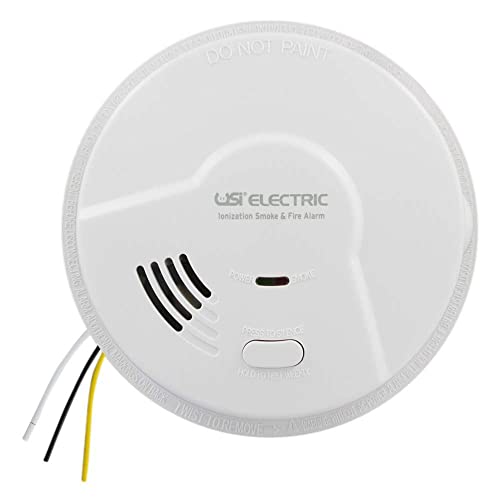 USI Electric 5304 Hardwired Ionization Smoke and Fire Alarm with Battery Backup 2-Pack