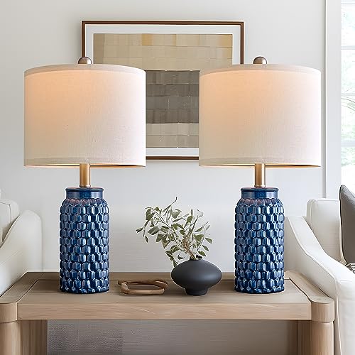 USumkky Ceramic Bedside Lamp Set of 2