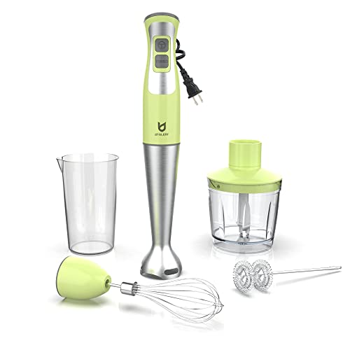 Elementi Milk Frother Handheld Double Whisk (Mint Green)