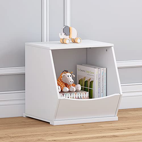 Stackable Kids Toy Storage Cubby in White by UTEX