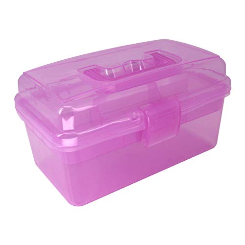 Utoolmart Plastic Tool Box with Removable Tool Tray