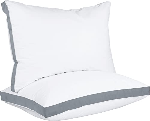 Utopia Bedding Cooling Hotel Quality Pillows, Set of 2, Standard Size, Grey