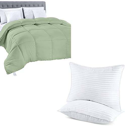 Utopia Bedding Comforter Duvet Insert with Bed Pillows