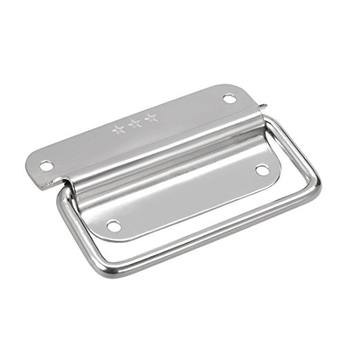 uxcell 100mmx57mm 201 Stainless Steel Toolbox Case Chest Ring Pull Handle Silver Tone