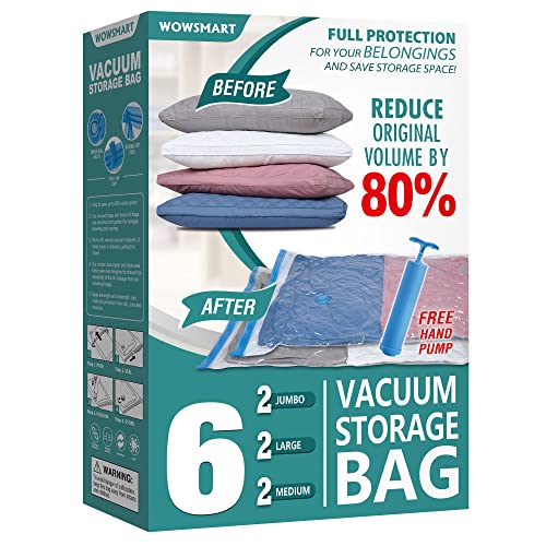 12Packs Combo Vacuum Storage Bags (4 Jumbo, 4 Large, 4 Medium