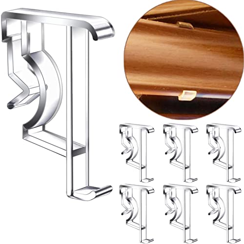 Lofrcin 2" Clear Hidden Valance Clips for Wood or Faux Wood Blinds (6 Pieces)