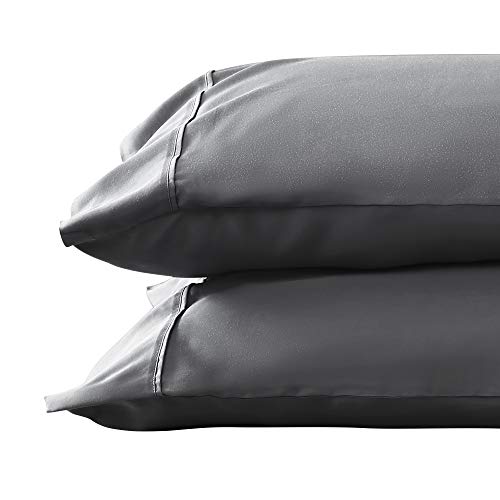 Valeron Tencel Modal Sateen Pillowcase Set, Standard, Charcoal