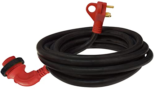 Valterra RV 30-Amp 90-Degree Detachable Power Cord, 25-Foot Red