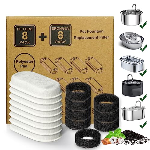 Value Pack Cat Water Fountain Filters, 16 Pack