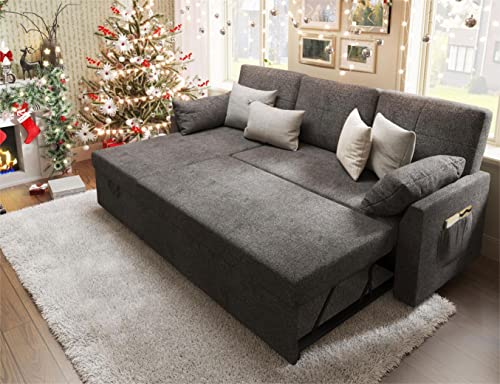 VanAcc Sofa Bed with Storage Chaise - Functional and Comfy