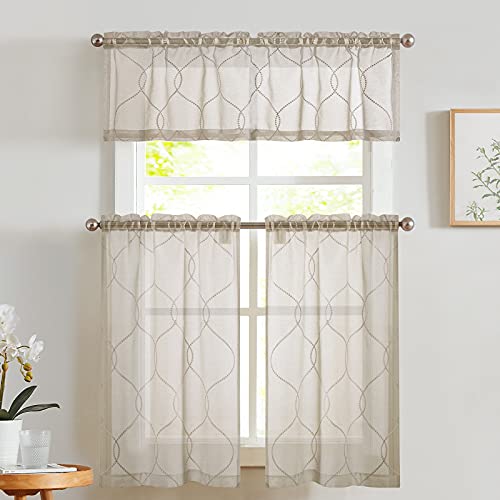 Vangao Kitchen Curtains and Valances Set