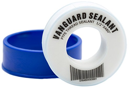 Vanguard Sealants PTFE Plumbers Thread Tape - 1/2" x 460" - Waterproof & Durable