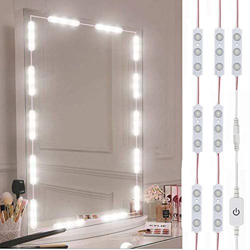Vanity Mirror Lights - Hollywood Style, Bright LED, Dimmable Touch Control