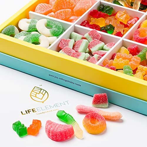 Variety Assortment of Gummies, Candy, and Nuts Gift Box