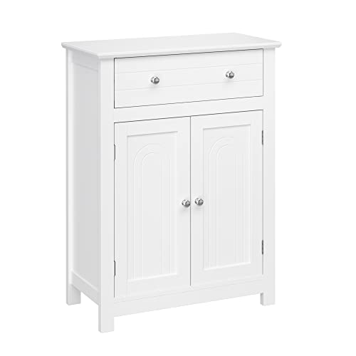 VASAGLE Bathroom Storage Cabinet with Drawer and Adjustable Shelf