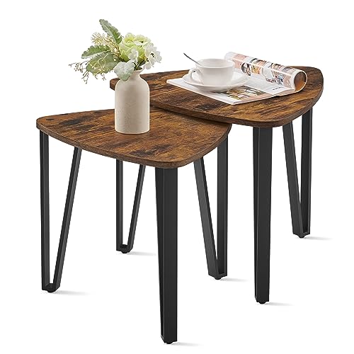 VASAGLE Nesting Triangle End Tables