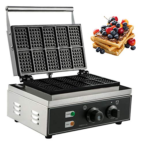 VBENLEM Waffle Maker - Commercial Nonstick Electric Waffle Maker Machine
