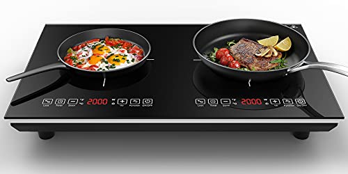 VBGK 4000W Double Induction Cooktop with Child Safety Lock & Timer