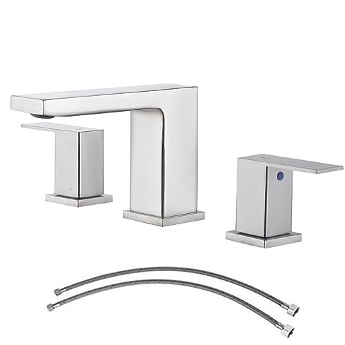 VCCUCINE Brushed Nickel 3 Hole Bathroom Faucet