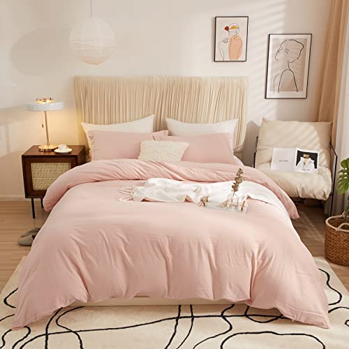 VClife Pink Duvet Cover Queen Bedding Sets