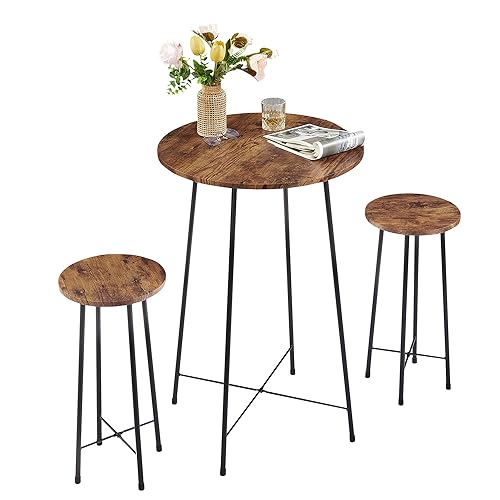 VECELO Small Bar Table and Chairs