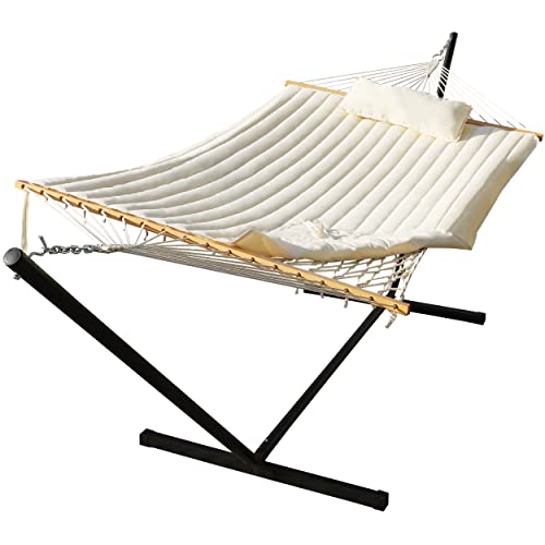 VEIKOU 2 Person Portable Hammock with Stand and Pillow