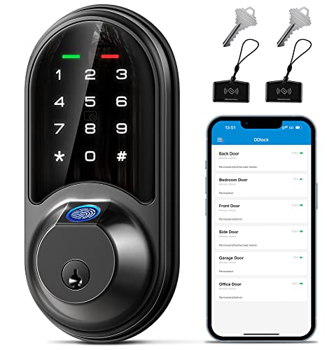 Veise Smart Lock - 7-in-1 Keyless Entry Door Lock with Fingerprint & App Control
