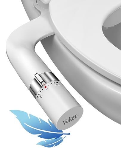 Veken Ultra-Slim Bidet Attachment for Toilet Dual Nozzle