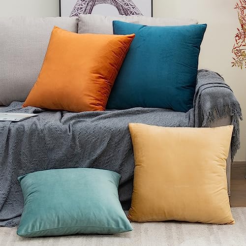 Velvet Cushion Covers for Sofa and Couch