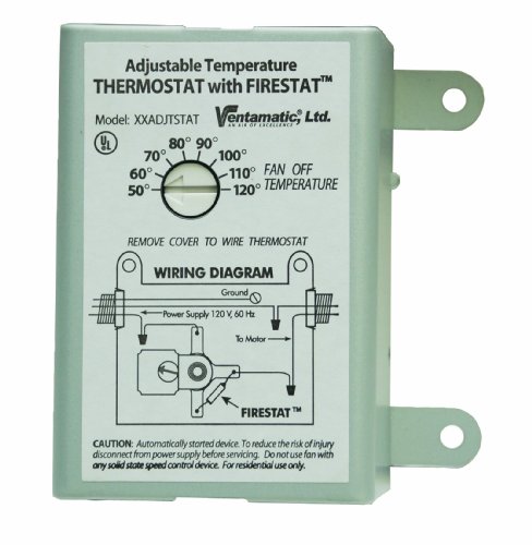 Ventamatic XXFIRESTAT Programmable Thermostat for Attic Ventilators