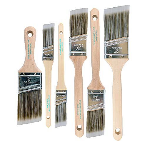 Vermeer Paint Brushes 6-Pack - Assorted Sizes for All Paints & Stains