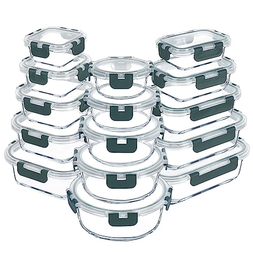 VERONES Glass Meal Prep Containers Set