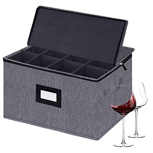 VERONLY Wine Glass Storage - Hard Shell Dividers for 12 Glasses