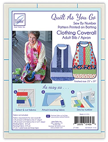 Versatile and Practical Quilt As You Go Coverall Adult Bib/Apron