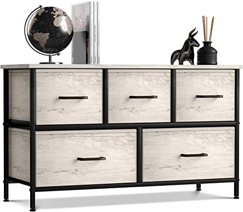 Versatile and Stylish Sorbus Dresser with 5 Faux Wood Drawers