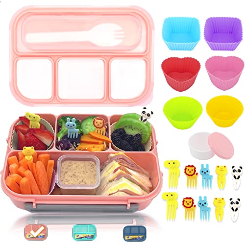 Versatile Bento Lunch Box with Accessories and Portion Control