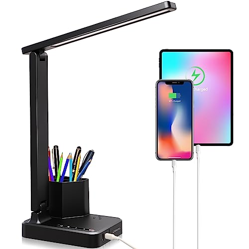 Versatile Dimmable LED Table Lamp with Pen Holder/Organizer