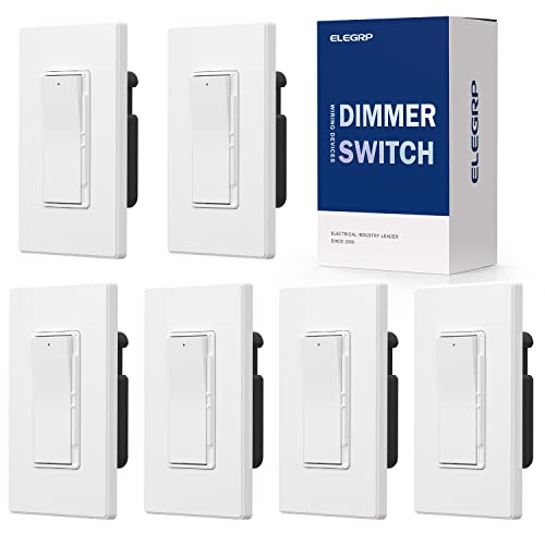 Versatile Dimmer Light Switch for LED/CFL Lights and Incandescent/Halogen, Single Pole/3-Way